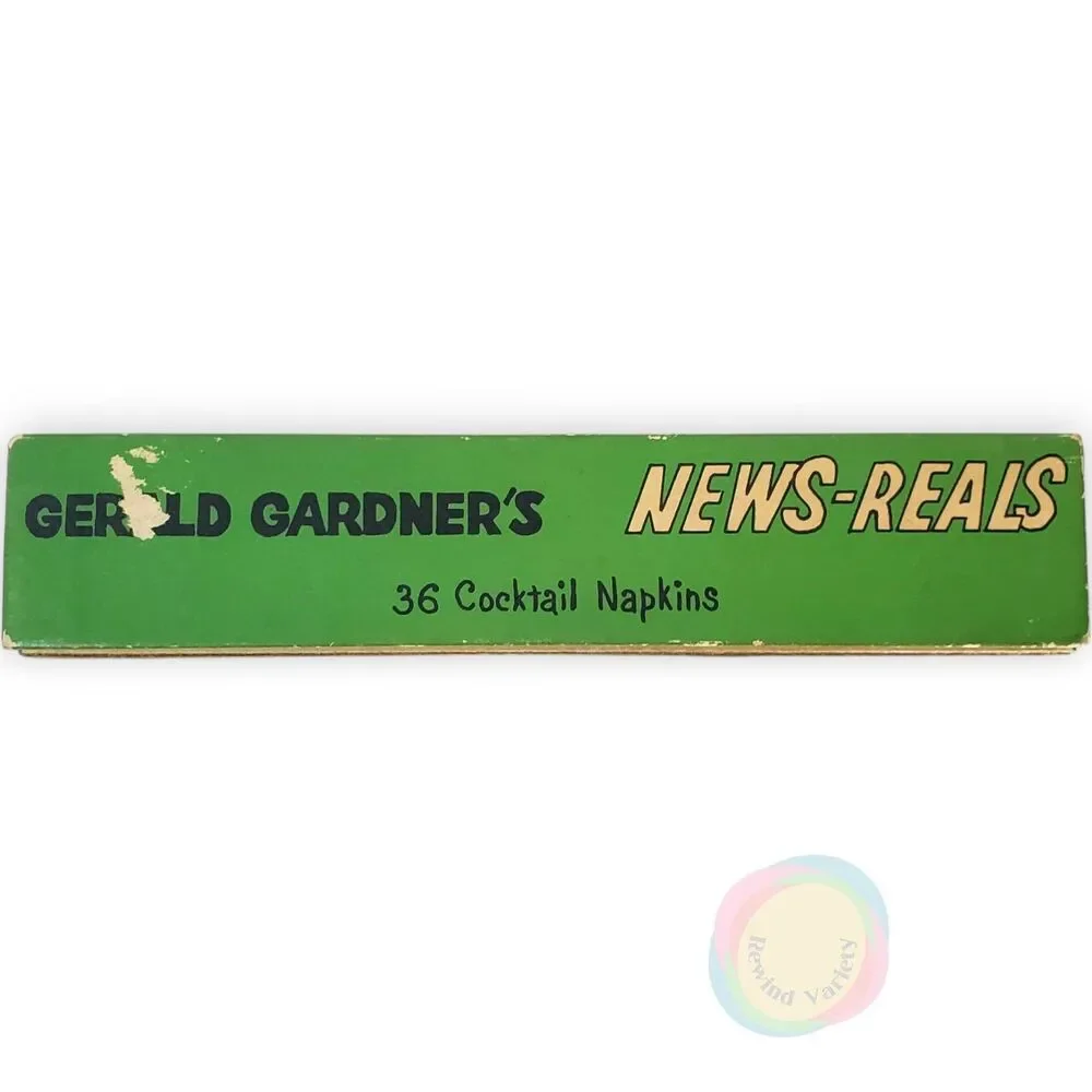 Vintage 1962 Gerald Gardner Satire Napkins Boxed